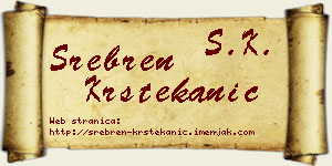 Srebren Krstekanić vizit kartica
